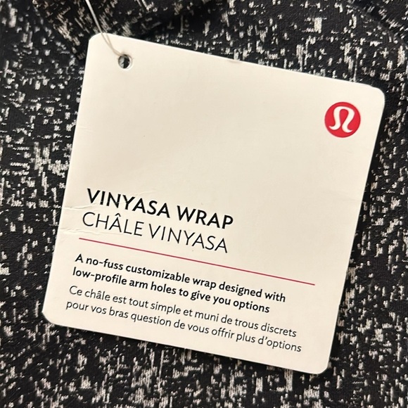 Lululemon Vinyasa Workout Yoga Wrap Scarf In SJRL/BLK Abstract Black NWT - Picture 10 of 10